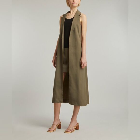 ST. AGNI Layered Wool Trench - Picture 5 of 9